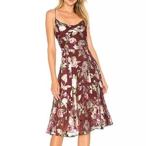 Alice + Olivia Burgundy Floral Dress